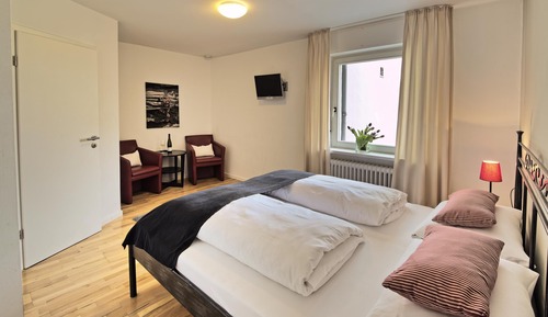 Habitación doble, baño privado, vistas al río (Doppelzimmer)