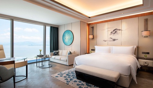 Habitación Deluxe, 1 cama de matrimonio grande, vistas al mar