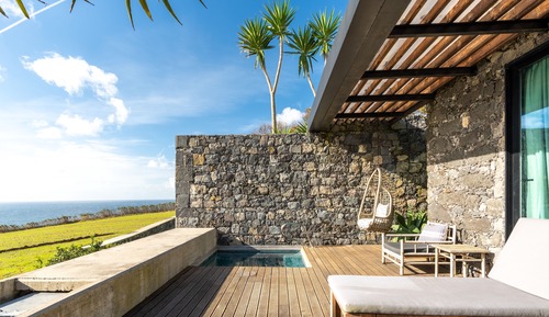 Habitación Deluxe doble, piscina privada, vistas al mar