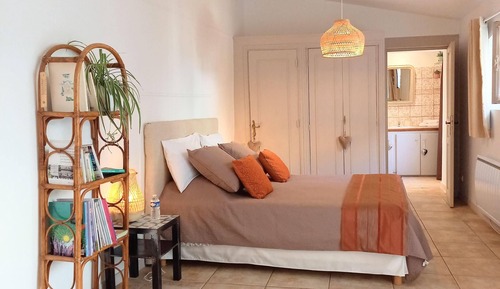 Habitación doble, acceso a la piscina