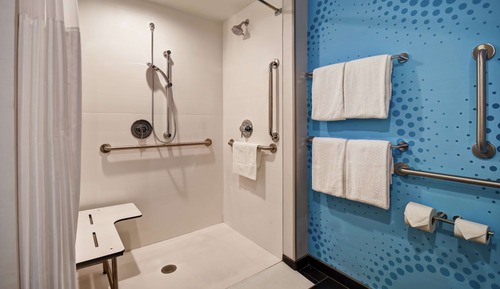 Habitación, 2 camas de matrimonio (Hearing, Roll-in Shower)