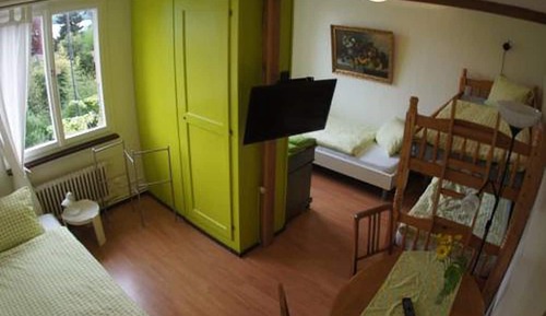 Habitación cuádruple, vistas al lago