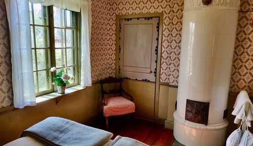 Habitación romántica, baño compartido
