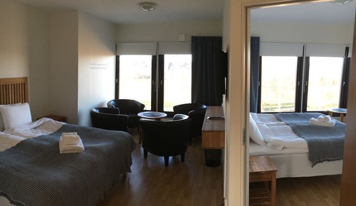 Habitación doble, habitaciones comunicadas, vistas a la montaña