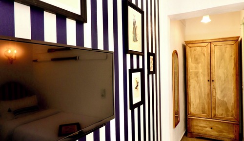 Habitación con 2 camas individuales, vistas al jardín