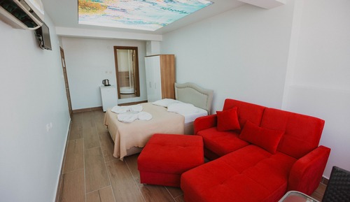 Habitación cuádruple estándar, 1 habitación, fumadores, vistas a la playa