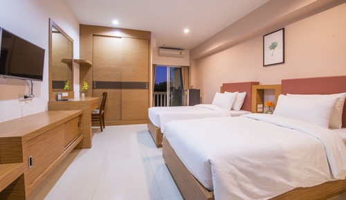 Habitación estándar con 2 camas individuales, 2 camas individuales, no fumadores, vistas al jardín