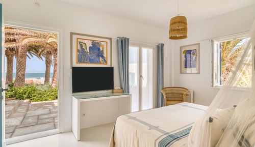 Habitación con 1 cama doble o 2 individuales, vistas al jardín (Amorgos)
