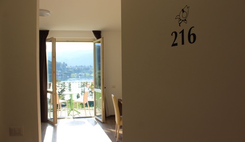 Habitación con 1 cama doble o 2 individuales, bañera de hidromasaje, vistas al lago