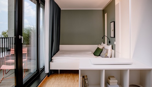 Habitación ejecutiva doble, 1 cama de matrimonio, cocina básica, planta ejecutiva