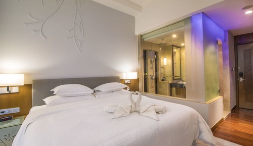 Habitación, 1 cama de matrimonio grande, vistas al mar