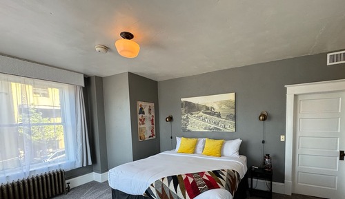 Habitación, 1 cama de matrimonio grande, cocina