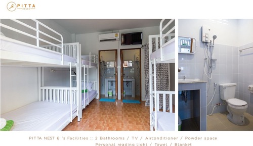 Habitación cuádruple, baño privado (Pitta Nest 6 Bed)