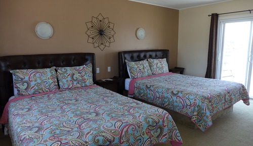 Habitación Deluxe, 2 camas de matrimonio, balcón, vistas al mar