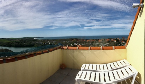Habitación panorámica doble, terraza, vistas al mar