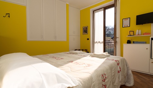Habitación panorámica doble, 1 cama doble, balcón, junto al lago
