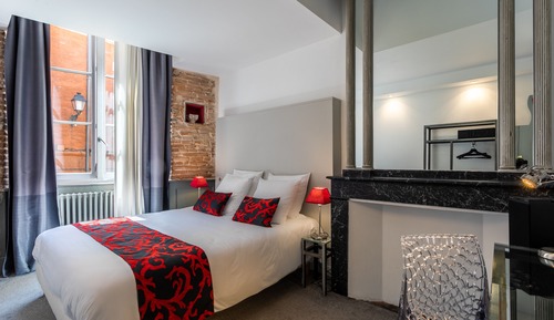 Habitación doble superior, 1 cama de matrimonio, baño privado, vistas a la ciudad