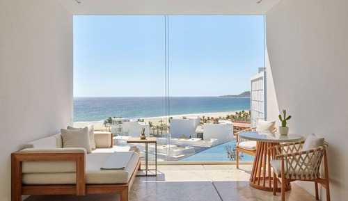Habitación, 2 camas de matrimonio, vistas al mar