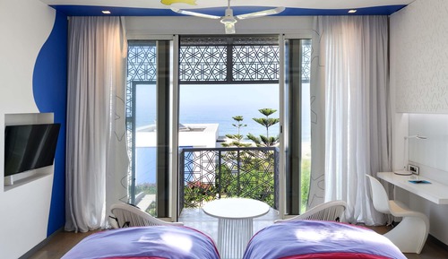 Habitación de lujo, 2 camas individuales, vistas al mar