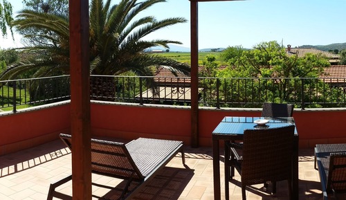 Habitación doble, terraza, vistas al jardín