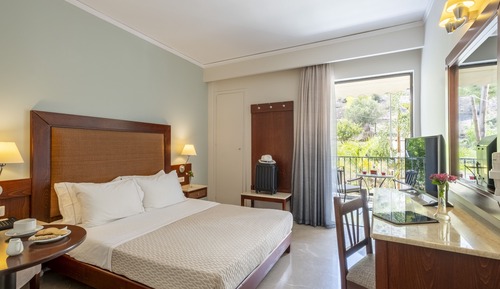 Habitación individual, balcón, vistas al jardín