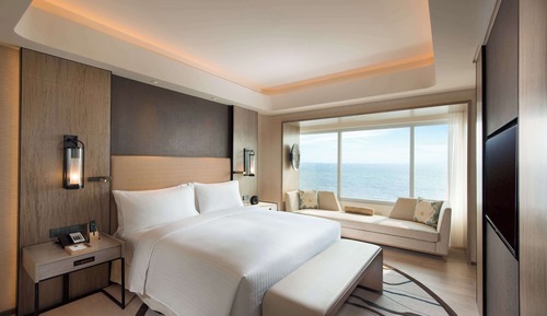 Habitación, 1 cama de matrimonio grande, vistas a la bahía