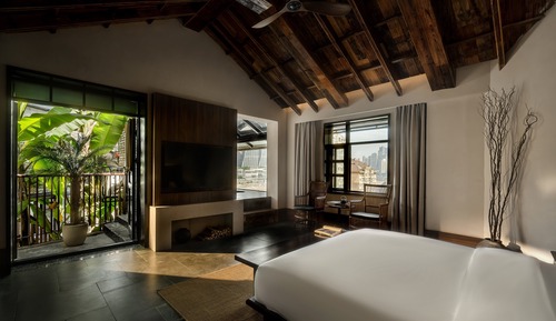 Habitación panorámica doble, balcón, vistas al río