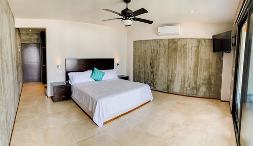 Habitación individual superior, patio, vistas al mar