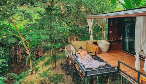 Casa básica, lanai, vistas al río