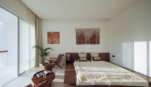 Habitación romántica, vistas al patio