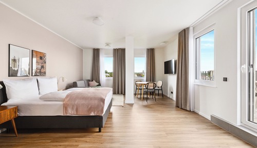 Suite Confort, 1 cama de matrimonio con sofá cama, balcón