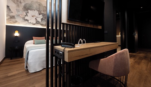 Habitación básica con 1 cama doble o 2 individuales, vistas a la ciudad