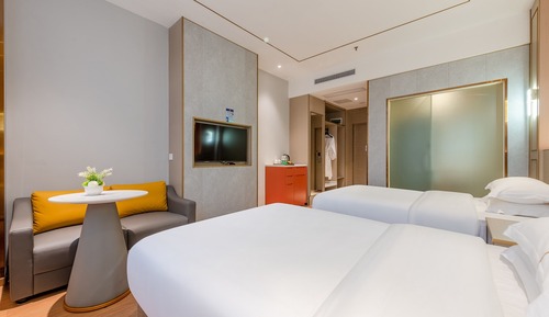 Habitación de lujo con 2 camas individuales, vistas a la ciudad