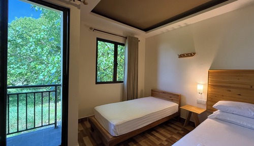 Habitación Deluxe doble, balcón, vistas al jardín