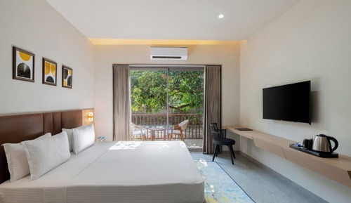 Habitación Deluxe doble, balcón, vistas al jardín