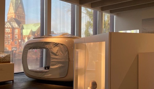 Tienda Confort, 1 cama de matrimonio, vistas a la ciudad