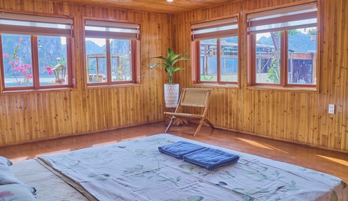 Habitación doble, patio, vistas a la playa