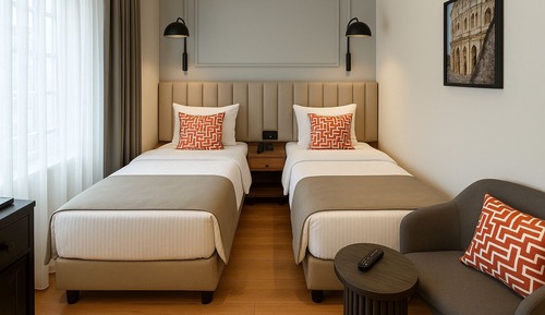 Habitación con 1 cama doble o 2 individuales