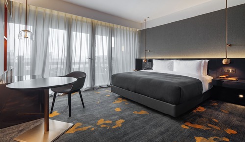 Habitación Confort, 1 cama de matrimonio grande, vistas a la ciudad