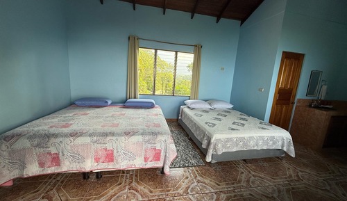 Habitación básica, varias camas, vistas al mar