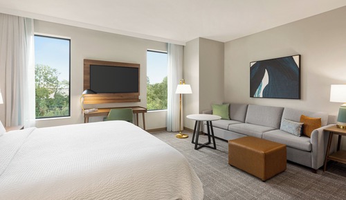 Suite estudio, 1 cama de matrimonio grande, cocina