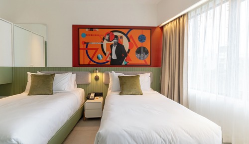 Habitación Deluxe con 2 camas individuales, vistas a la ciudad