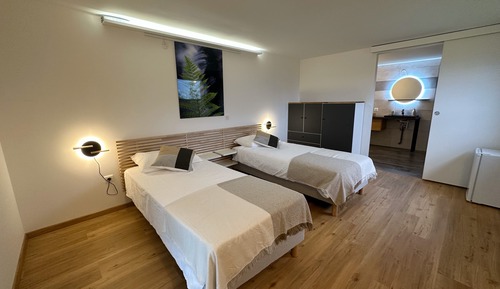 Habitación estándar con 1 cama doble o 2 individuales, vistas a la montaña, planta baja
