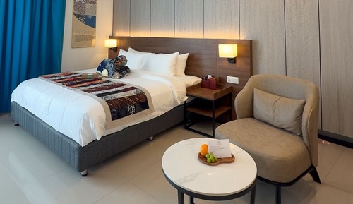 Estudio, 1 cama de matrimonio grande