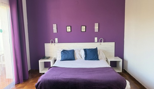 Habitación básica doble, balcón, vistas al jardín
