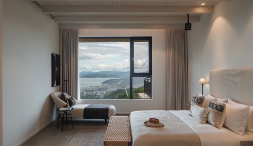 Habitación doble superior, patio, vistas al mar