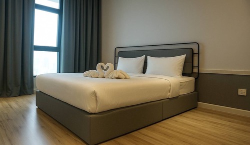 Apartamento Deluxe, 2 habitaciones, bañera, vistas a la ciudad