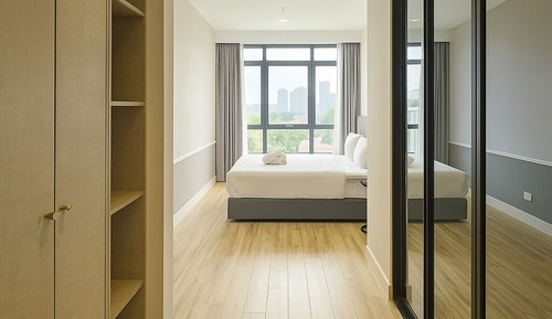 Apartamento Deluxe, 1 habitación, bañera, vistas a la ciudad