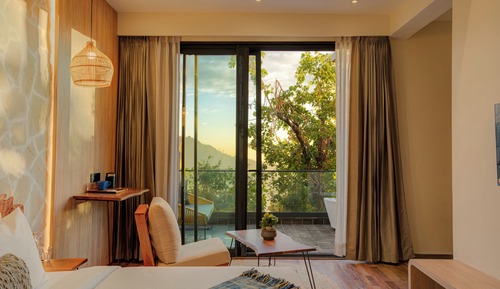Habitación Elite doble, balcón, vistas a la montaña