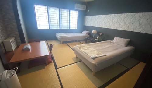 Habitación básica con 2 camas individuales, vistas al parque